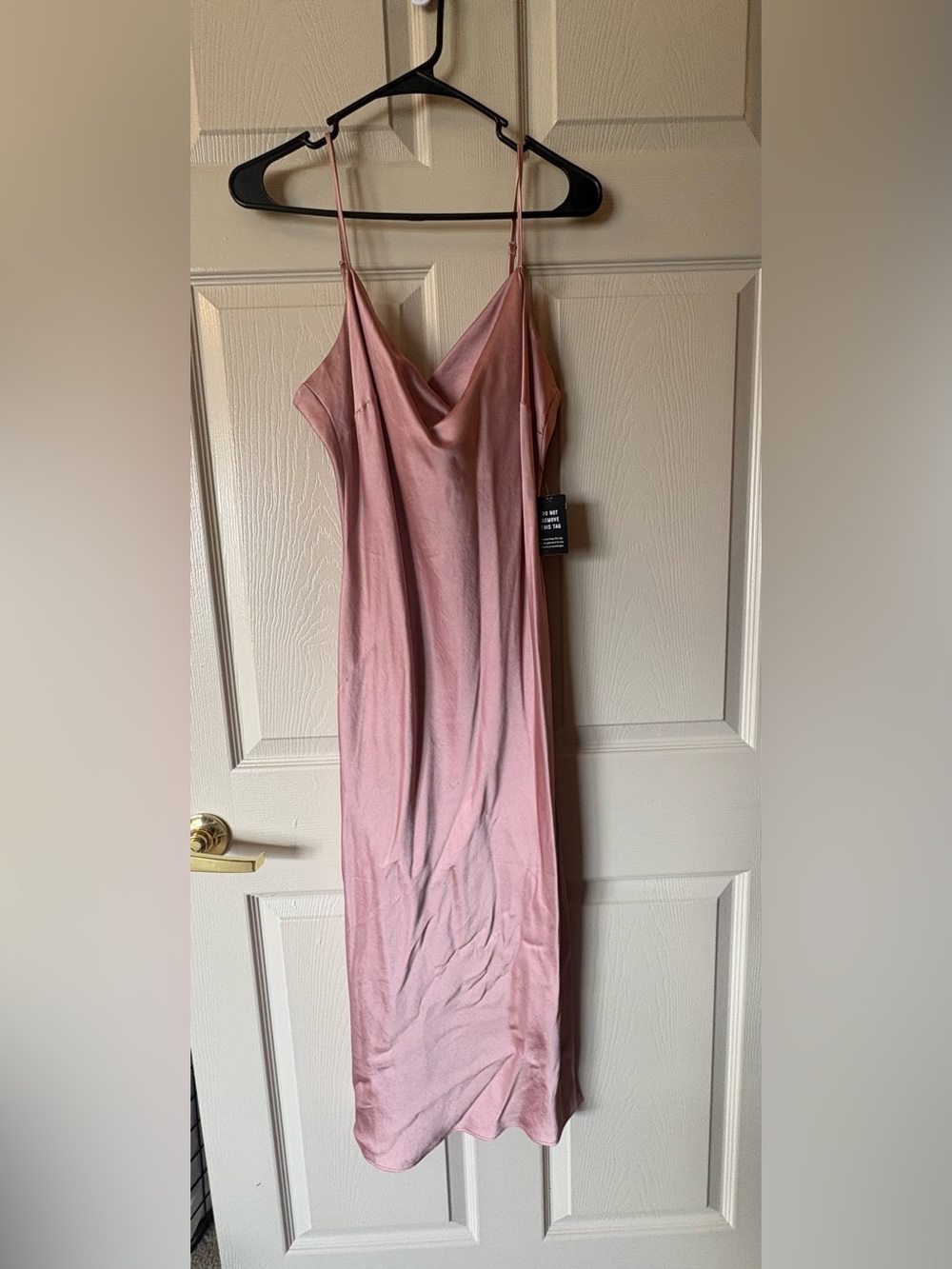 Express Satin Cowl Neck Slip Dress - Dusty Pink NWT
